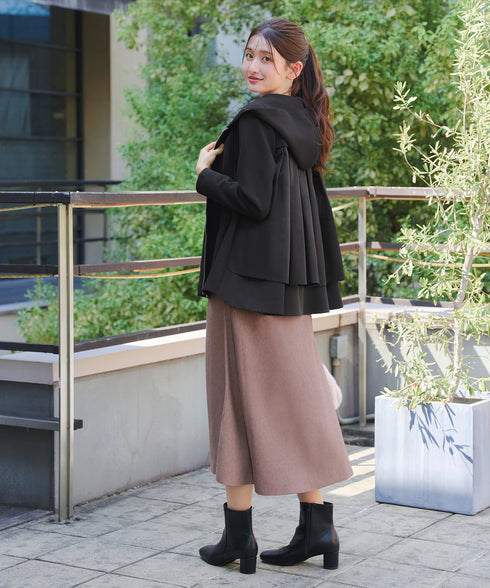 異素材ドッキングフーディー