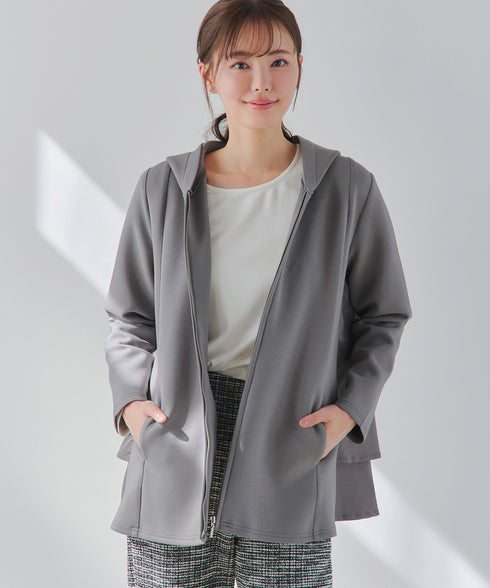 異素材ドッキングフーディー