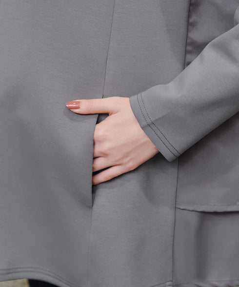 異素材ドッキングフーディー