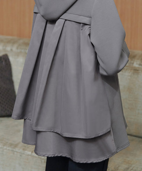 異素材ドッキングフーディー