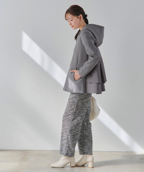 異素材ドッキングフーディー