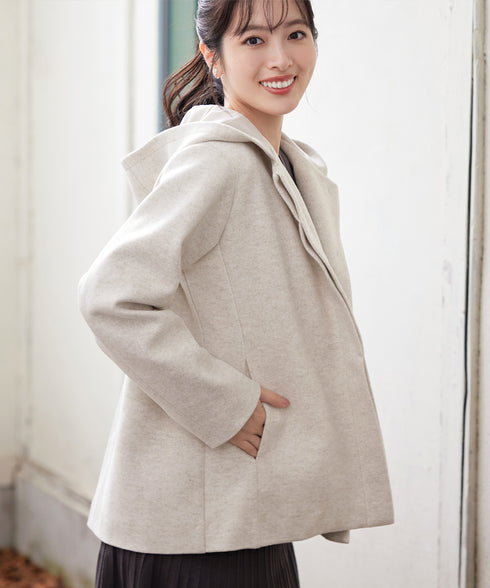 フーデットショートコート