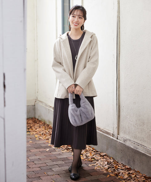 フーデットショートコート