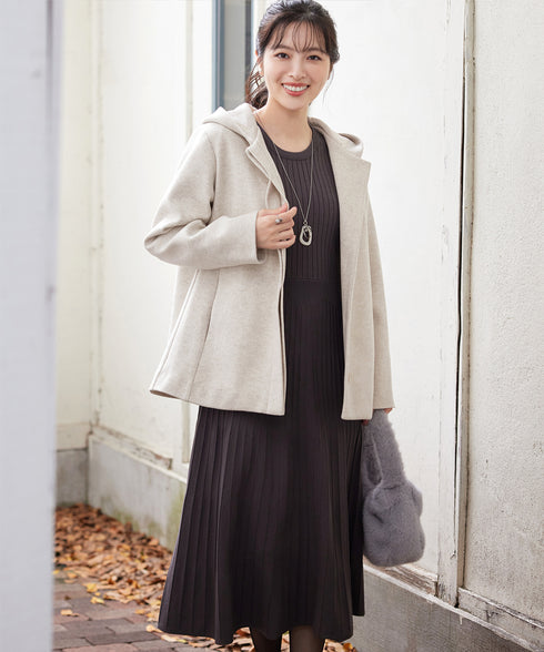 フーデットショートコート