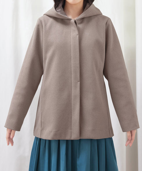 フーデットショートコート