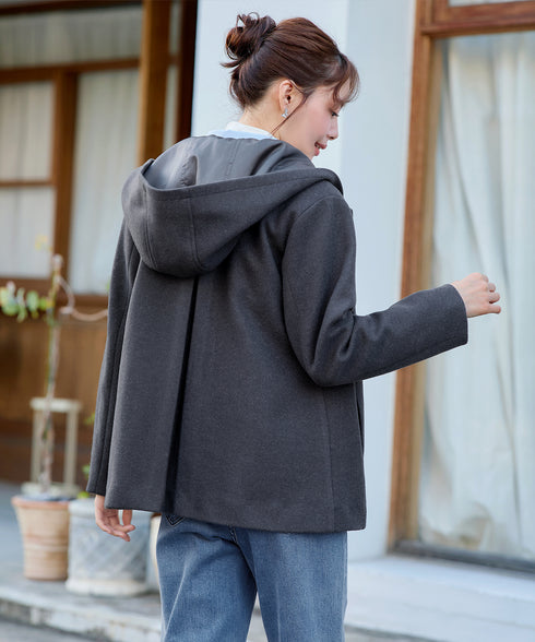 フーデットショートコート
