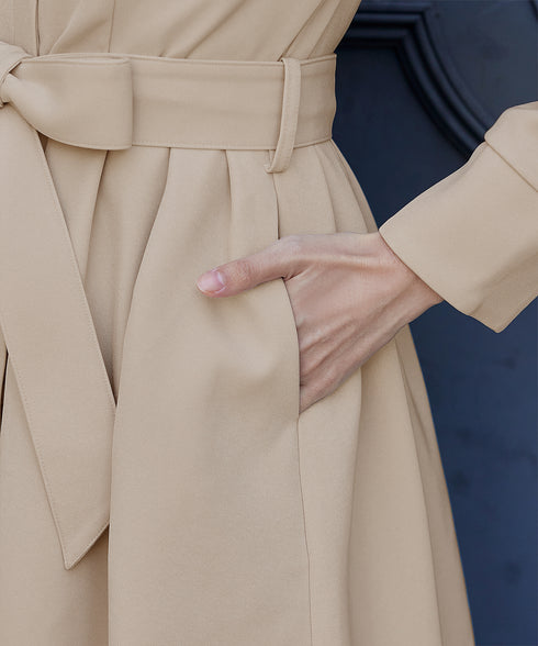 ステンカラードレスコート