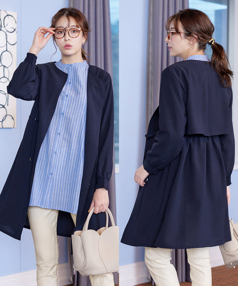 タックヨーク着流しパフスリ-ブコート