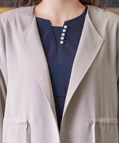 タックヨーク着流しパフスリ-ブコート