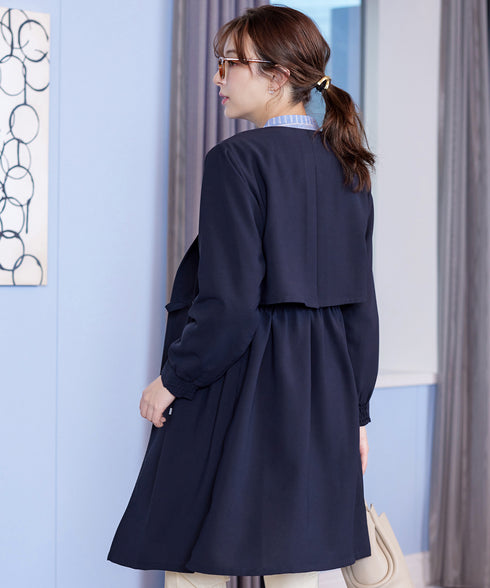 タックヨーク着流しパフスリ-ブコート