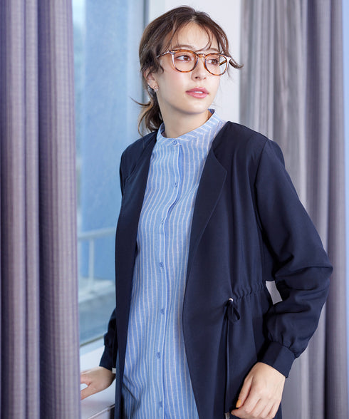 タックヨーク着流しパフスリ-ブコート