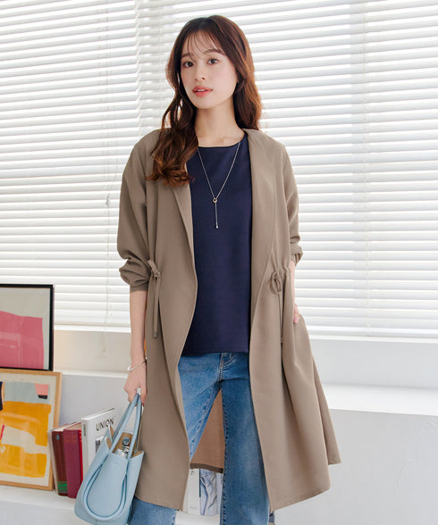 タックヨーク着流しパフスリ-ブコート