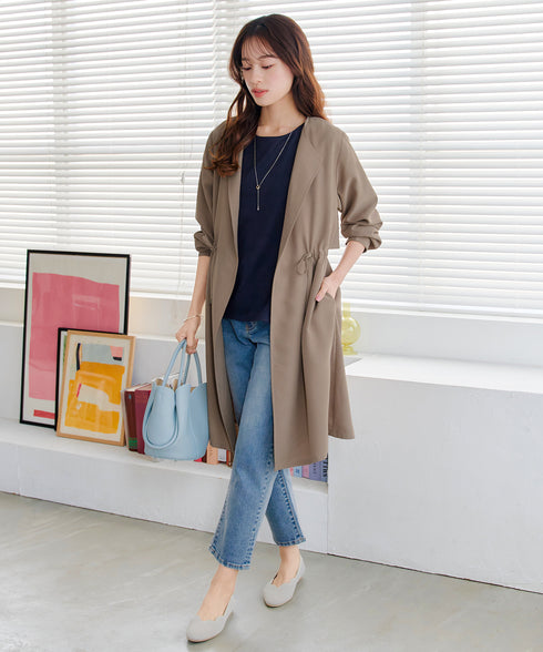 タックヨーク着流しパフスリ-ブコート