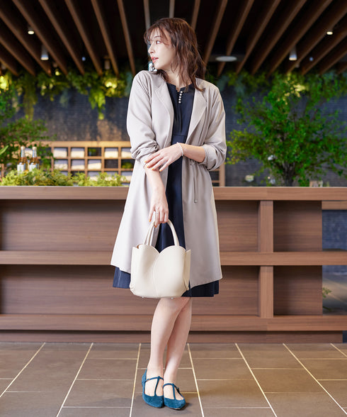 タックヨーク着流しパフスリ-ブコート