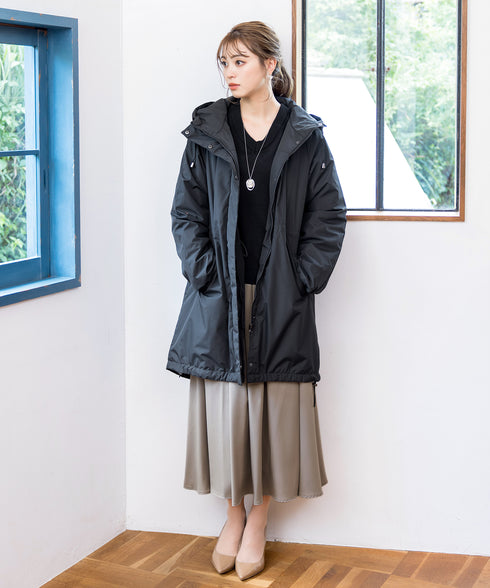 【安田美沙子さん着用】ウォーマル中綿フーデッドコート