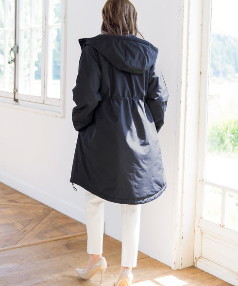 【安田美沙子さん着用】ウォーマル中綿フーデッドコート