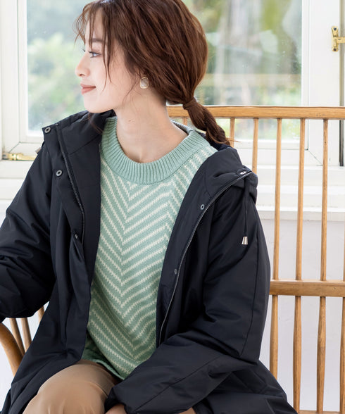 【安田美沙子さん着用】ウォーマル中綿フーデッドコート