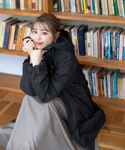 【安田美沙子さん着用】ウォーマル中綿フーデッドコート