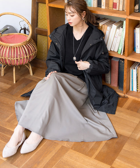 【安田美沙子さん着用】ウォーマル中綿フーデッドコート