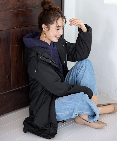 【安田美沙子さん着用】ウォーマル中綿フーデッドコート