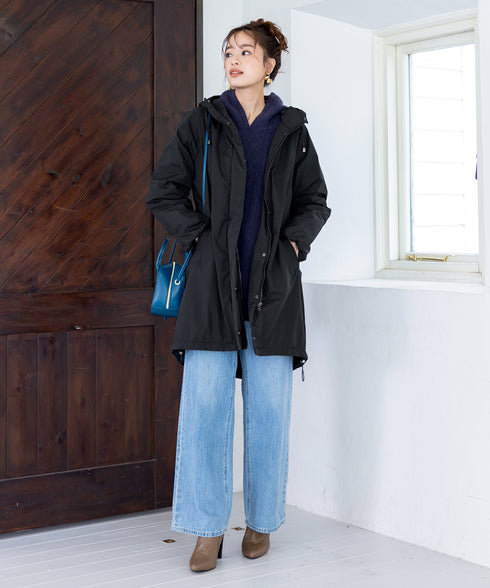 【安田美沙子さん着用】ウォーマル中綿フーデッドコート