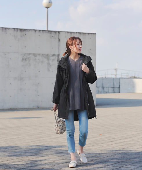 【安田美沙子さん着用】ウォーマル中綿フーデッドコート