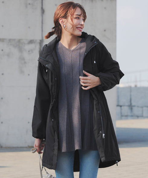 【安田美沙子さん着用】ウォーマル中綿フーデッドコート