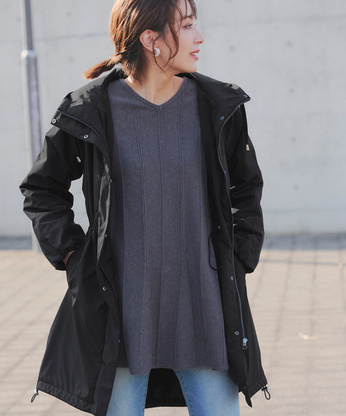 【安田美沙子さん着用】ウォーマル中綿フーデッドコート