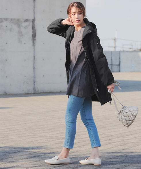 【安田美沙子さん着用】ウォーマル中綿フーデッドコート