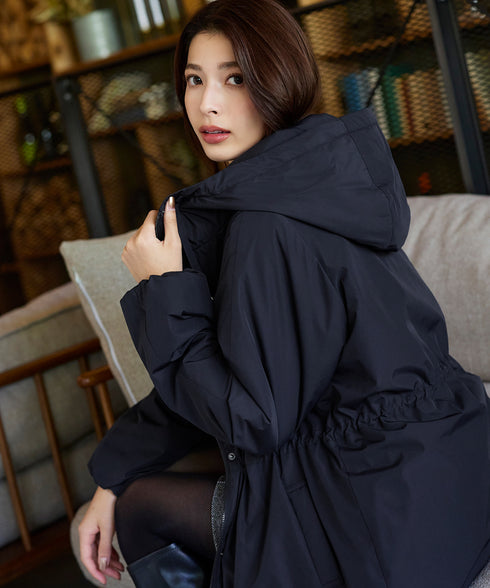 【安田美沙子さん着用】ウォーマル中綿フーデッドコート