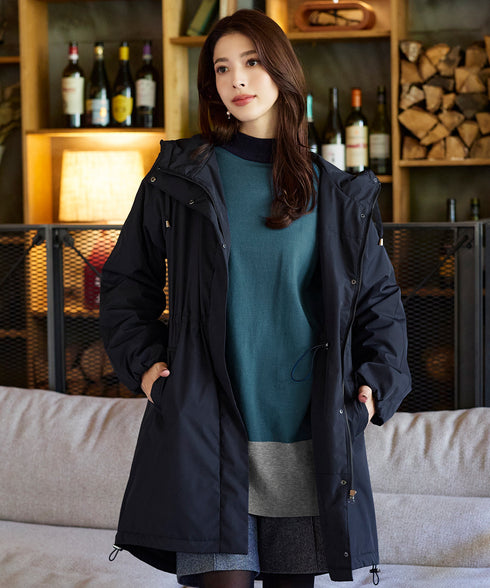 【安田美沙子さん着用】ウォーマル中綿フーデッドコート