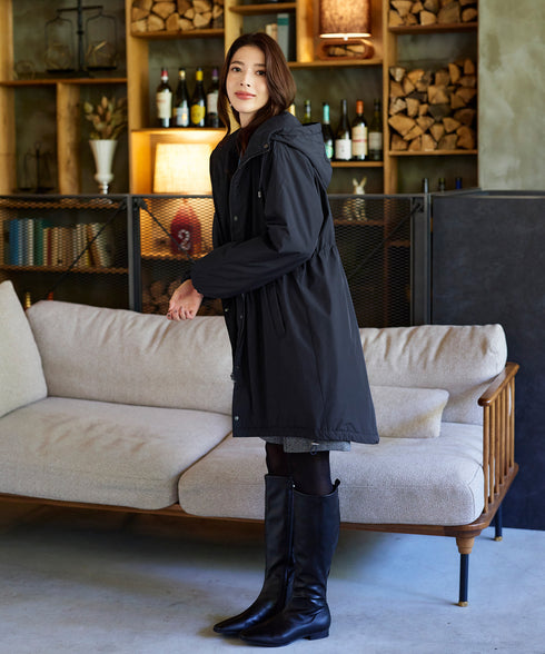 【安田美沙子さん着用】ウォーマル中綿フーデッドコート