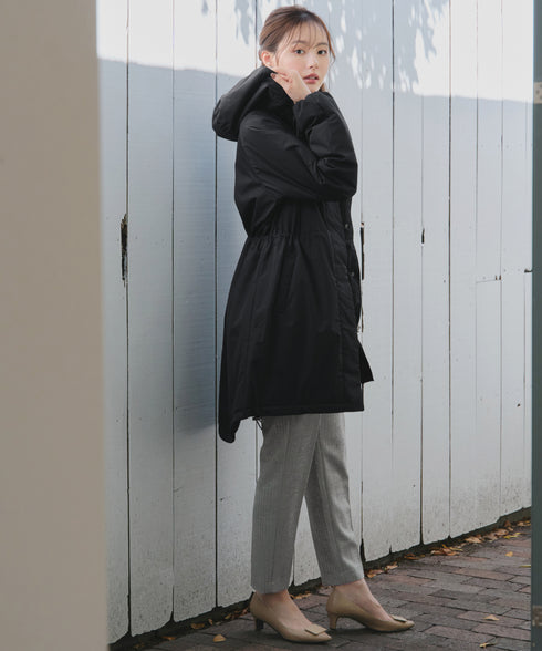 【安田美沙子さん着用】ウォーマル中綿フーデッドコート