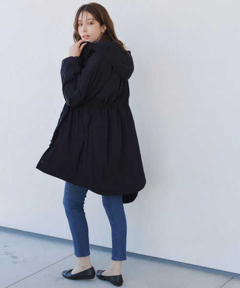 【安田美沙子さん着用】ウォーマル中綿フーデッドコート