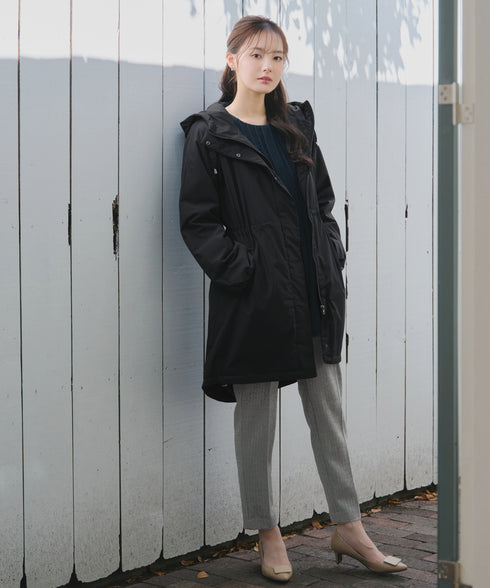 【安田美沙子さん着用】ウォーマル中綿フーデッドコート