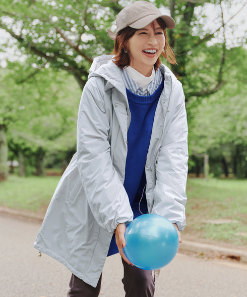 【安田美沙子さん着用】ウォーマル中綿フーデッドコート