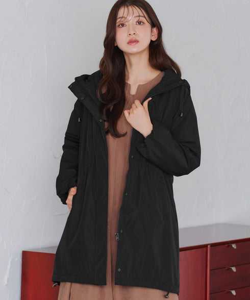 【安田美沙子さん着用】ウォーマル中綿フーデッドコート