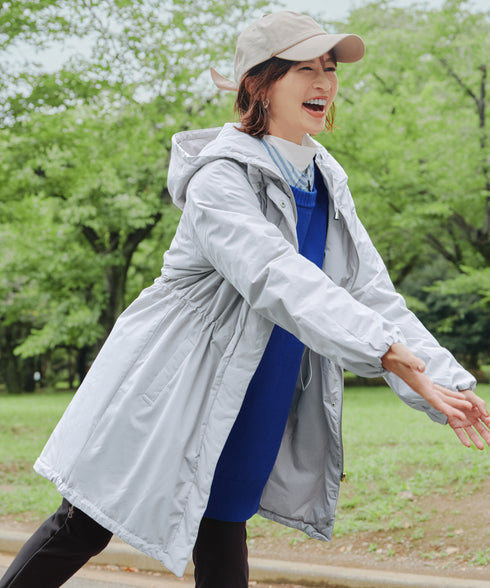 【安田美沙子さん着用】ウォーマル中綿フーデッドコート