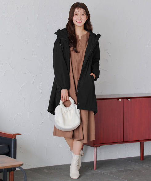 【安田美沙子さん着用】ウォーマル中綿フーデッドコート