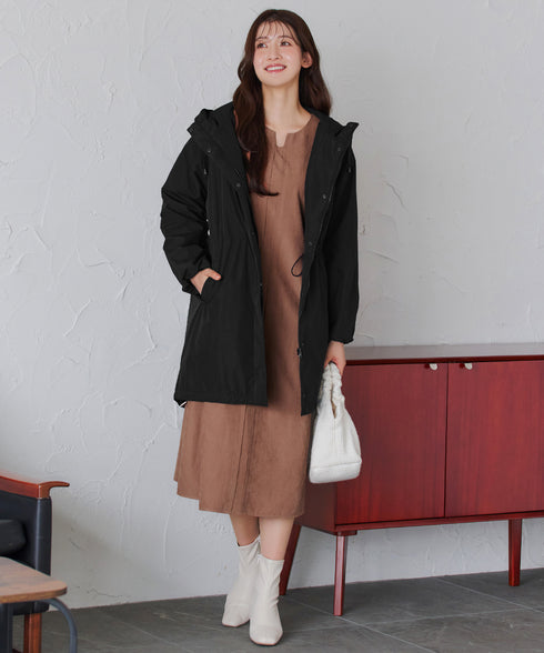 【安田美沙子さん着用】ウォーマル中綿フーデッドコート