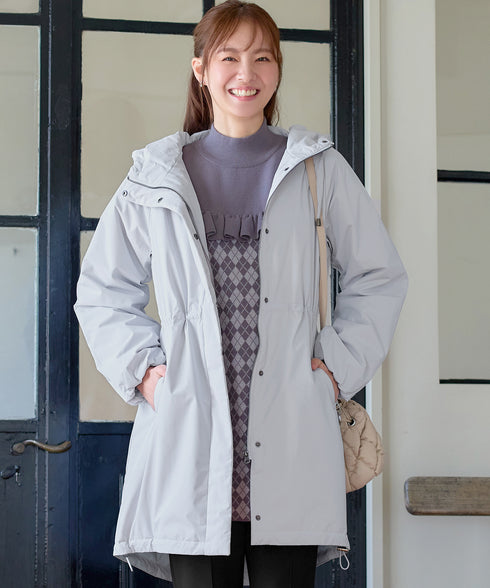 【安田美沙子さん着用】ウォーマル中綿フーデッドコート