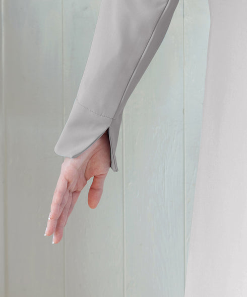 ダブルストレッチ│ノーカラーAラインコート