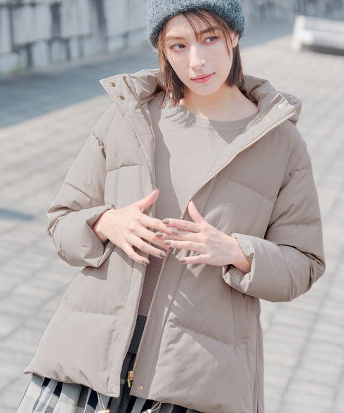 【安田美沙子さん着用 / 4way】ストレッチタフタショートダウン