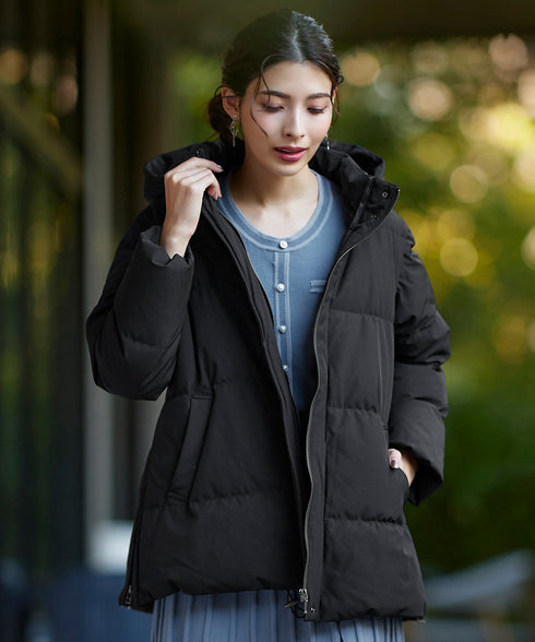 【安田美沙子さん着用 / 4way】ストレッチタフタショートダウン