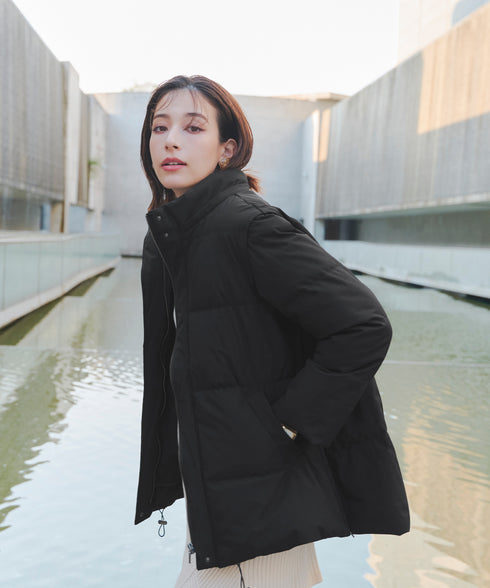 【安田美沙子さん着用 / 4way】ストレッチタフタショートダウン