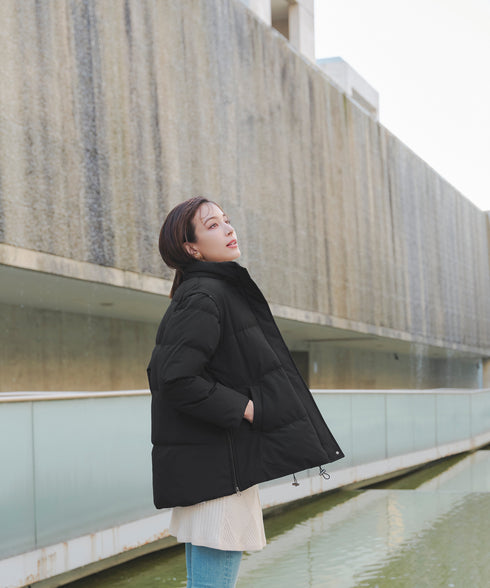 【安田美沙子さん着用 / 4way】ストレッチタフタショートダウン