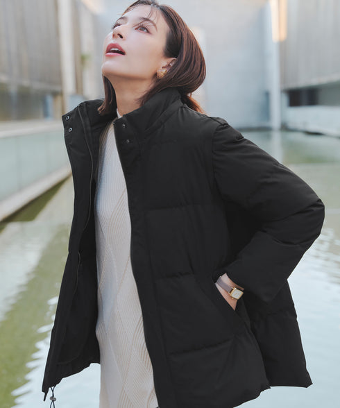 【安田美沙子さん着用 / 4way】ストレッチタフタショートダウン