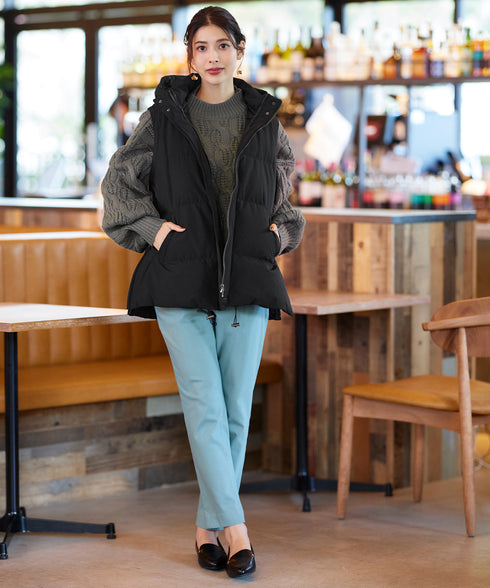 【安田美沙子さん着用 / 4way】ストレッチタフタショートダウン