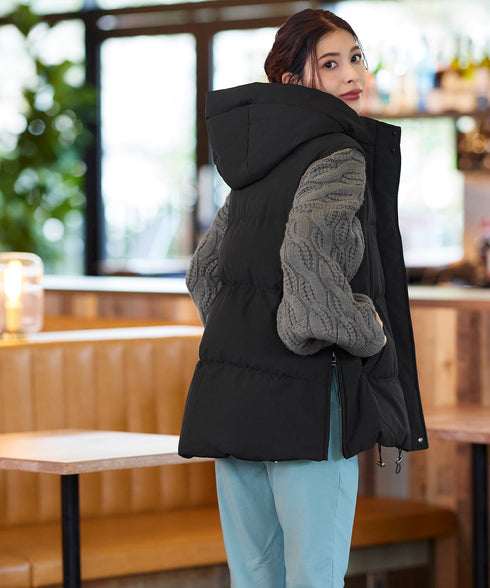 【安田美沙子さん着用 / 4way】ストレッチタフタショートダウン