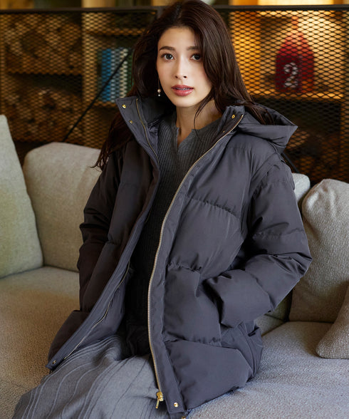 【安田美沙子さん着用 / 4way】ストレッチタフタショートダウン